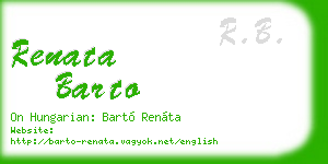 renata barto business card